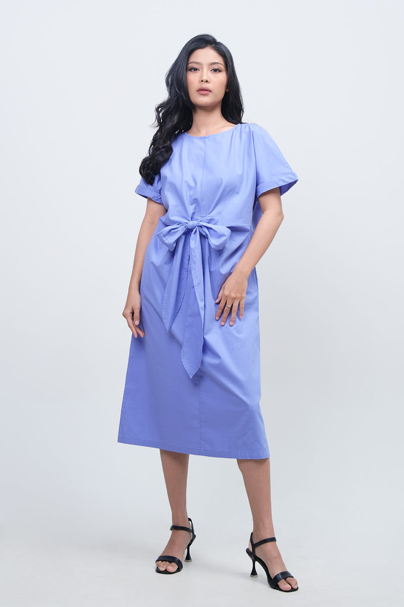 Dress Lengan Pendek Illaria Blue Online