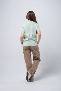 T-Shirt Basic Lengan Pendek Brielle Light Green