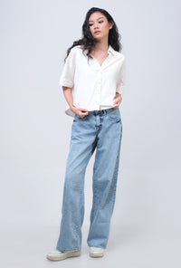 Kemeja Lengan Pendek Berinda Offwhite Exclusive Online