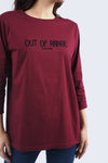 T-Shirt Lengan Panjang Heidy Maroon