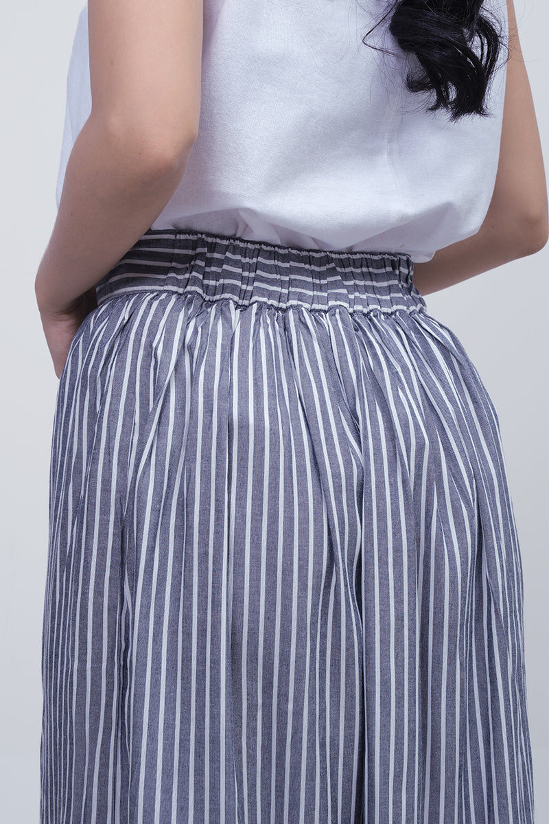 Rok Pendek Allura Grey White Online