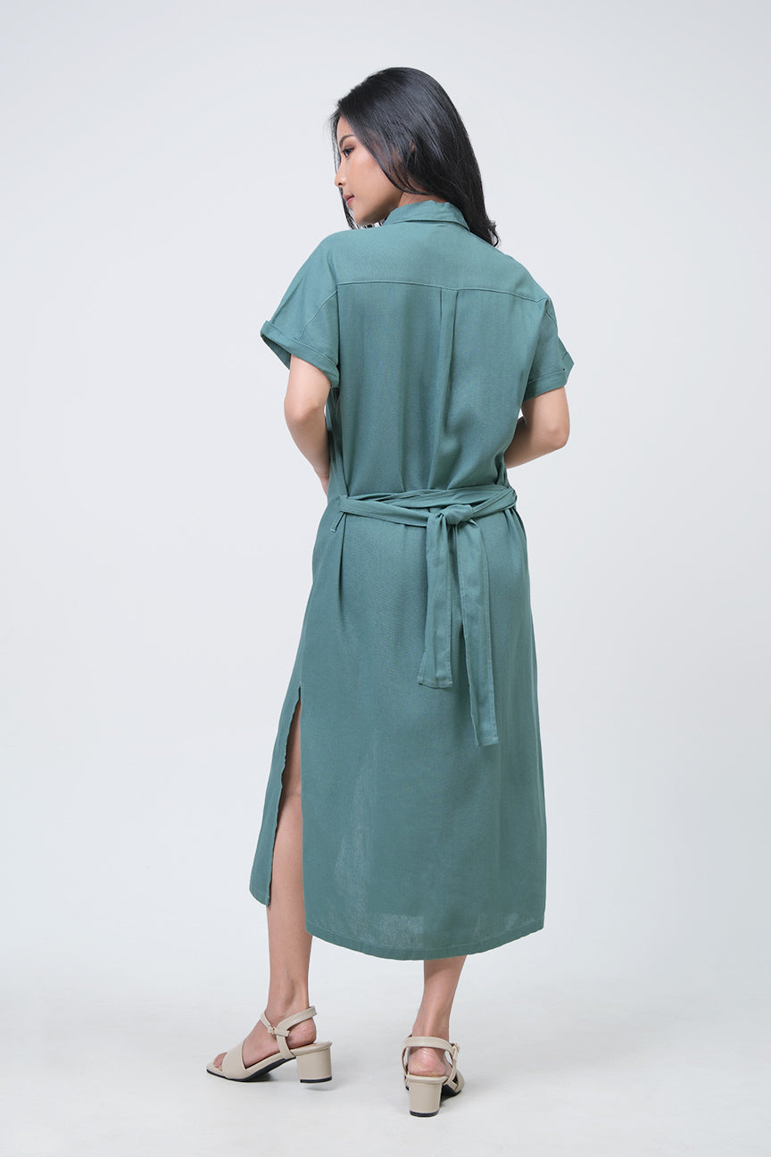 Dress Lengan Pendek Mikasa Green Online