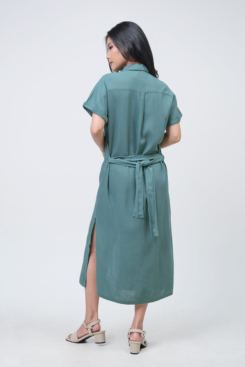 Dress Lengan Pendek Mikasa Green Online
