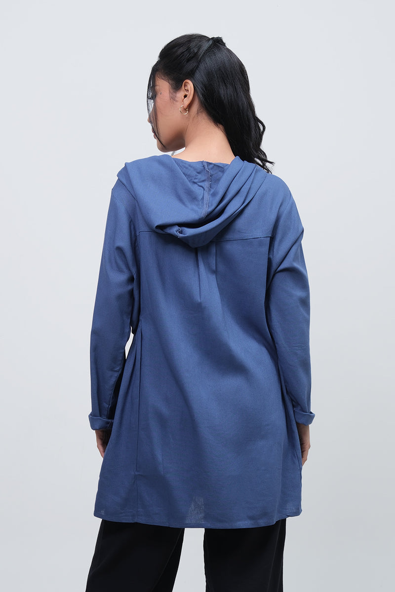 Kemeja Lengan Panjang Quirina Blue