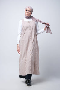Dress Overall Yuke Beige Cream