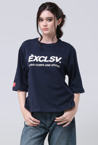 T-Shirt Lengan Pendek Nalani Navy