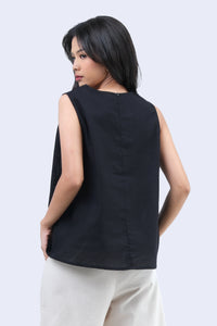 Blouse basic Tanpa Lengan Grachilla Black