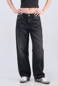 Jeans Raw Denim Loose L3 Series Dark Grey