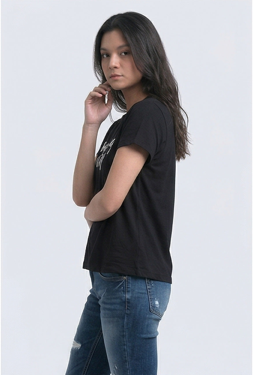 T-Shirt Lengan Pendek Busy Black