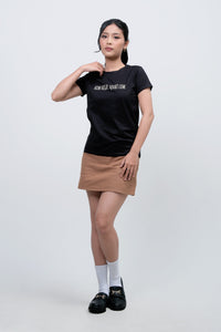 T-Shirt Lengan Pendek Rowena Black