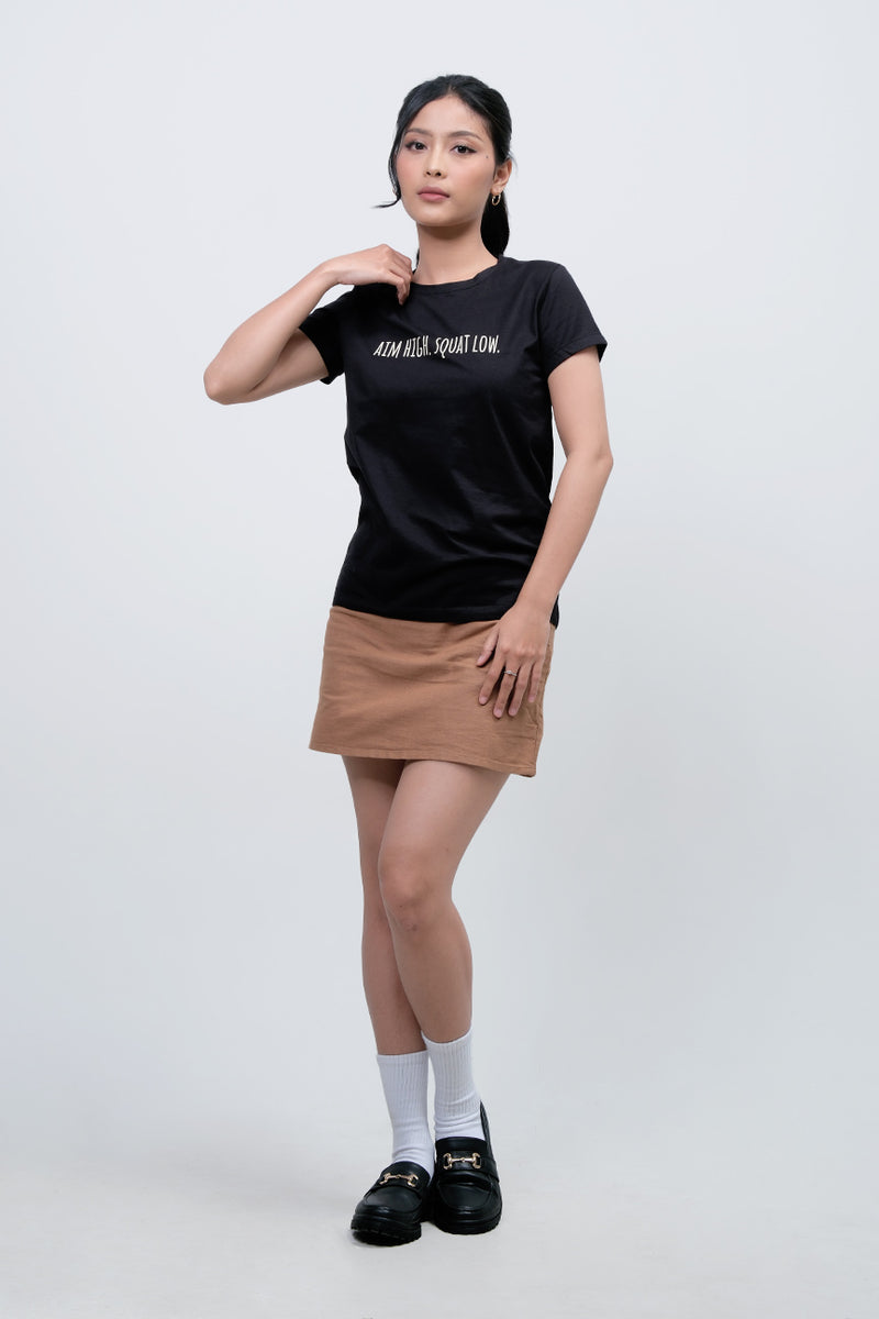 T-Shirt Lengan Pendek Rowena Black