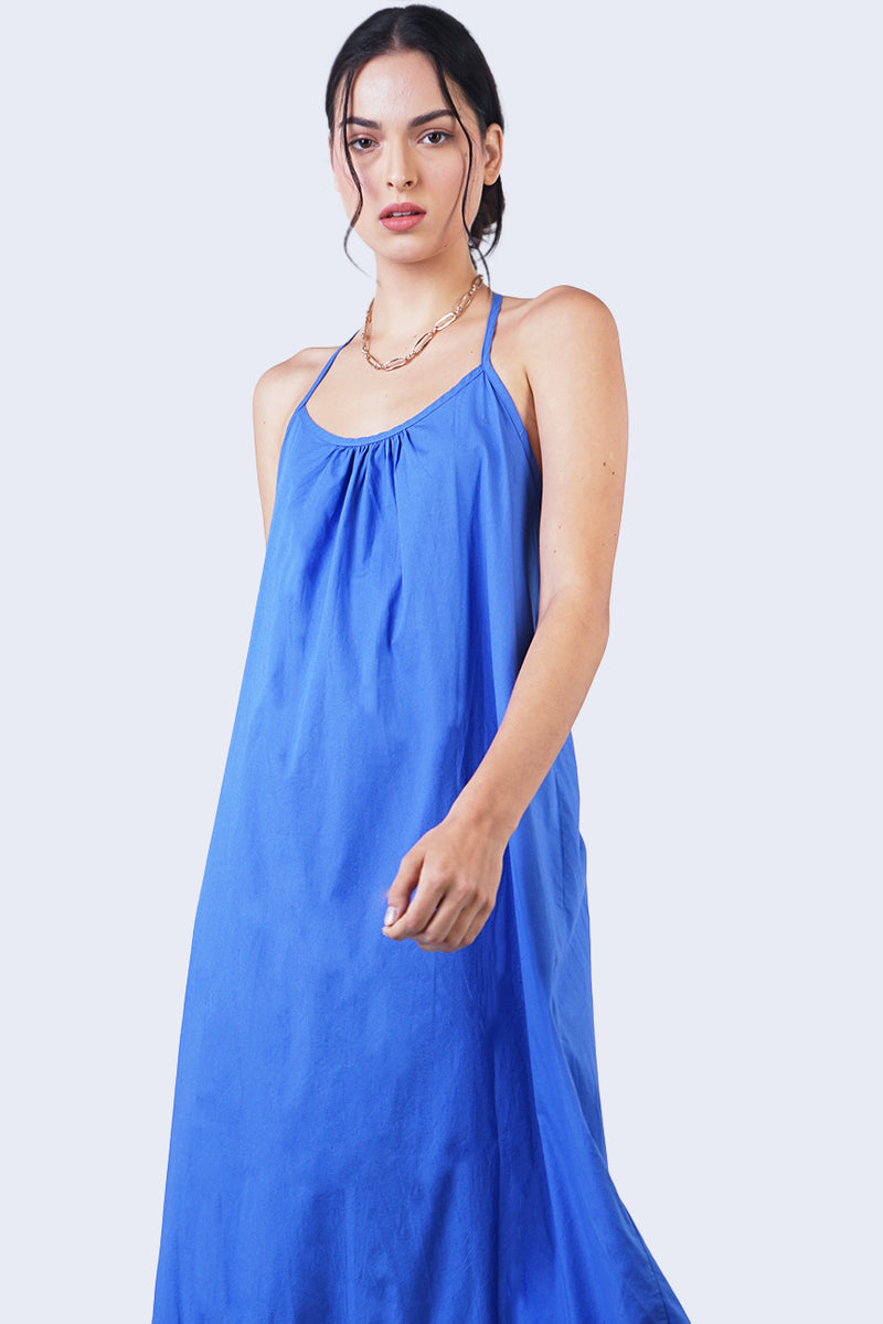 Dress Tanpa Lengan Kallia Blue Online