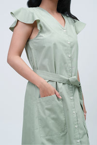Dress Lengan Pendek Edlin Light Green Online