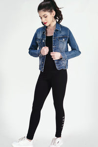 Jaket Jeans Logo Denim Medium Blue 2