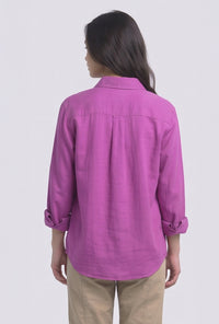 Kemeja Lengan Panjang Byan Pink Purple