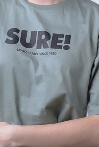 T-Shirt Lengan Pendek Talia Dusty Green