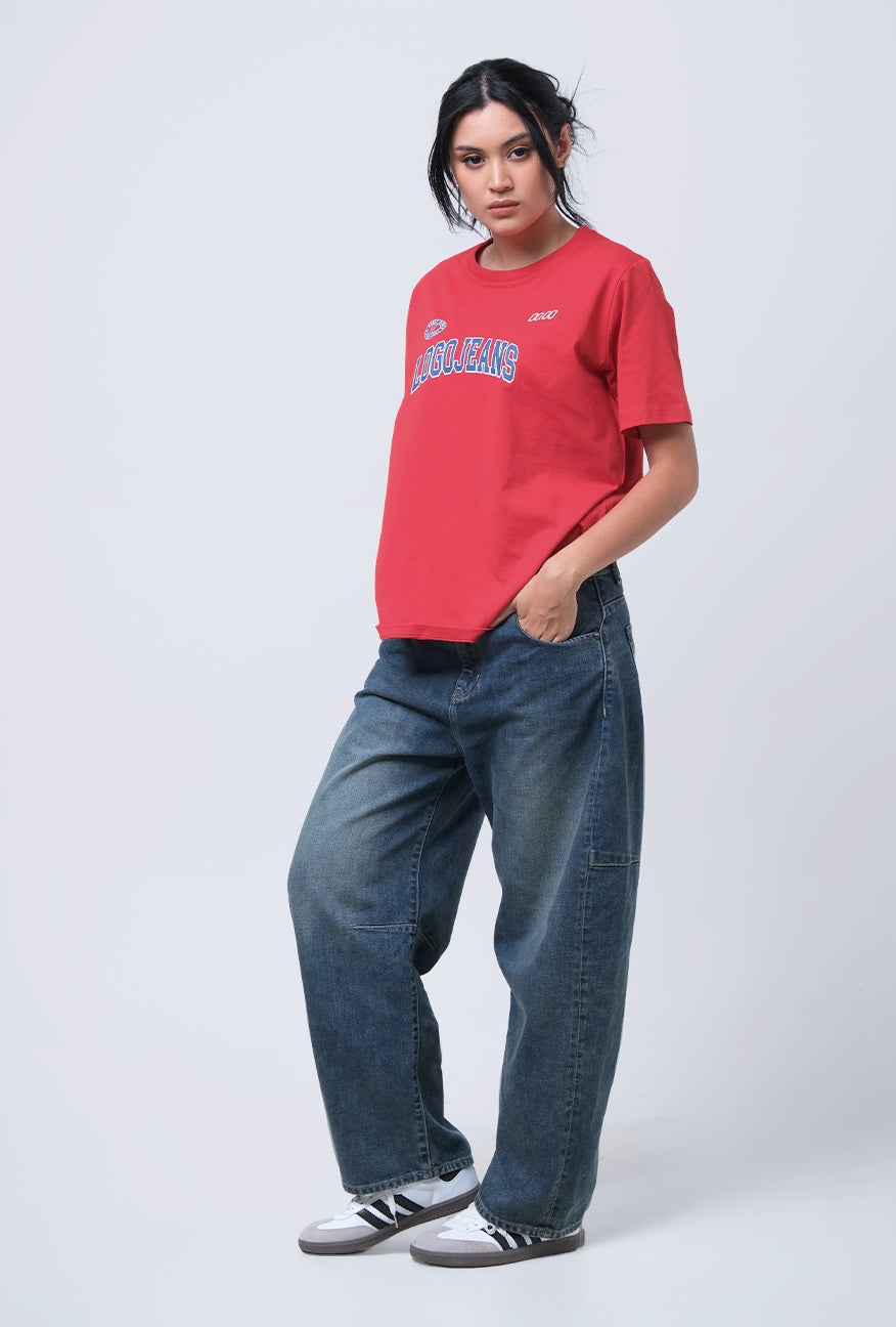 T-Shirt Lengan Pendek Aletta Red