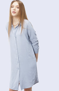 Dress Lengan Panjang Aisya Light Blue