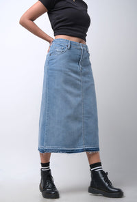 Midi Skirt Denim Jenaira Medium Blue