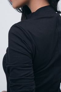 Dress Lengan Panjang Vienary Black