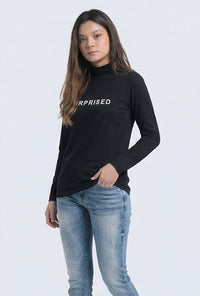 T-Shirt Lengan Panjang Kalea Black