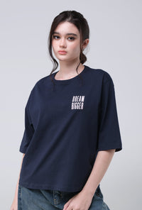 T-Shirt Lengan Pendek Maurine Navy
