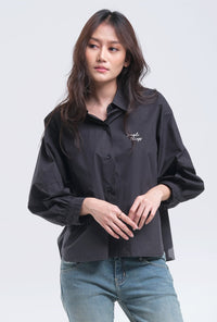 Kemeja Lengan Panjang Fazila Black
