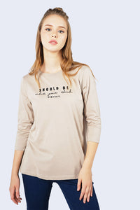 T-Shirt Lengan Panjang Clover Khaki