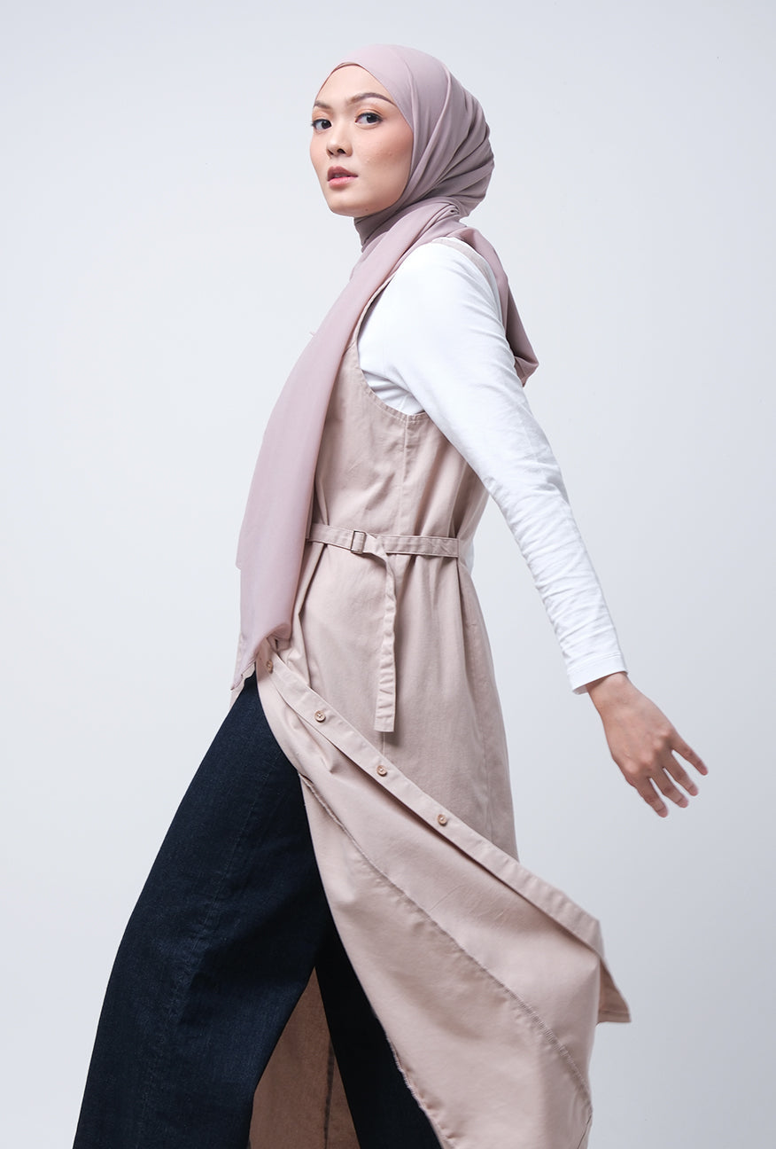 Dress Overall Yuke Beige Cream