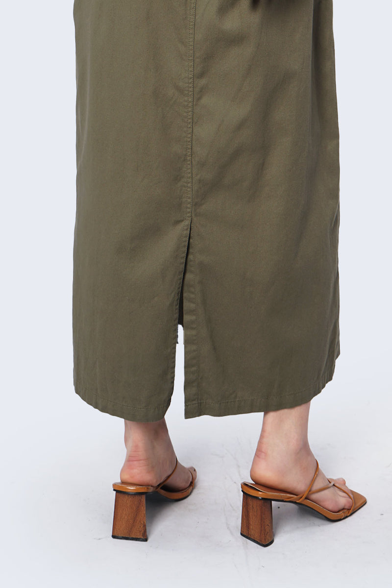 Rok Panjang Amabel Light Olive