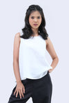 Blouse basic Tanpa Lengan Grachilla Offwhite