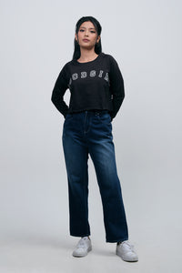 Sweater Ash Black Crop