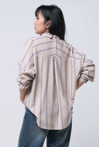 Kemeja Lengan Panjang Caury Khaki Grey