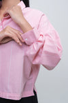 Kemeja Lengan Panjang Rosabel Peach Offwhite
