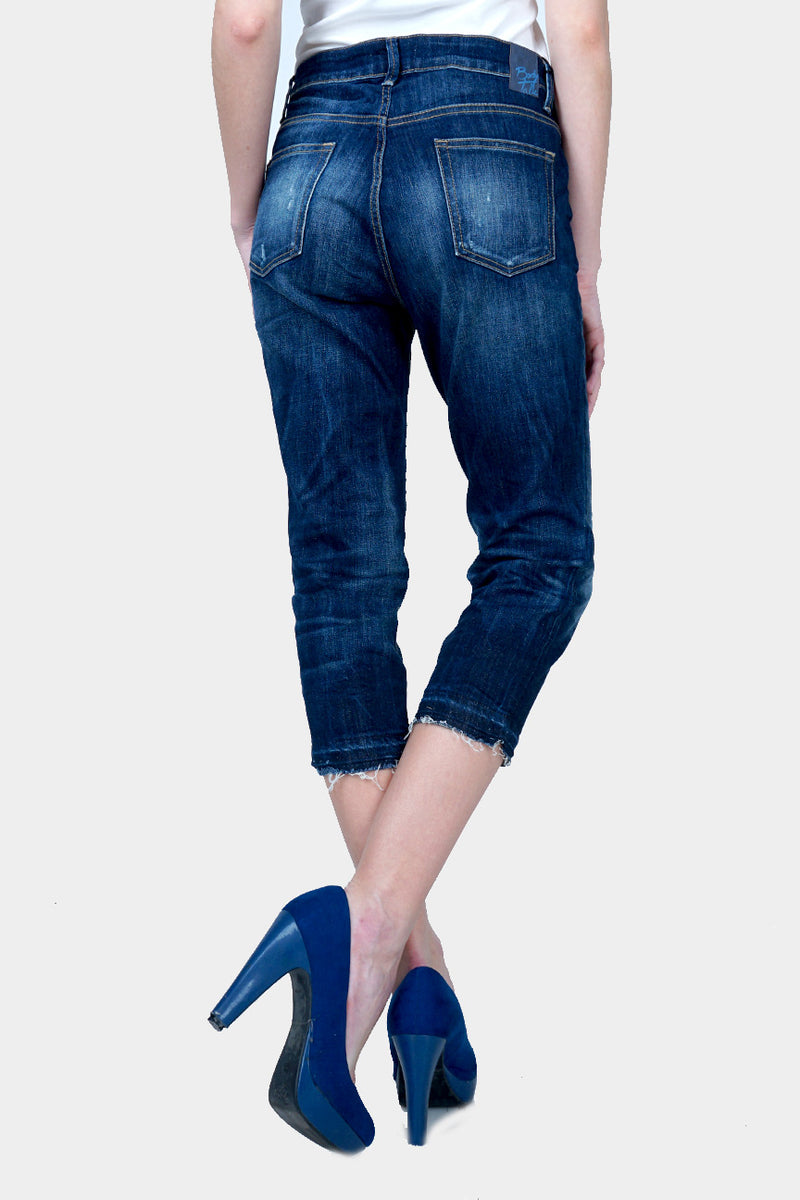 Celana Pendek Denim B02 Series Dark Blue