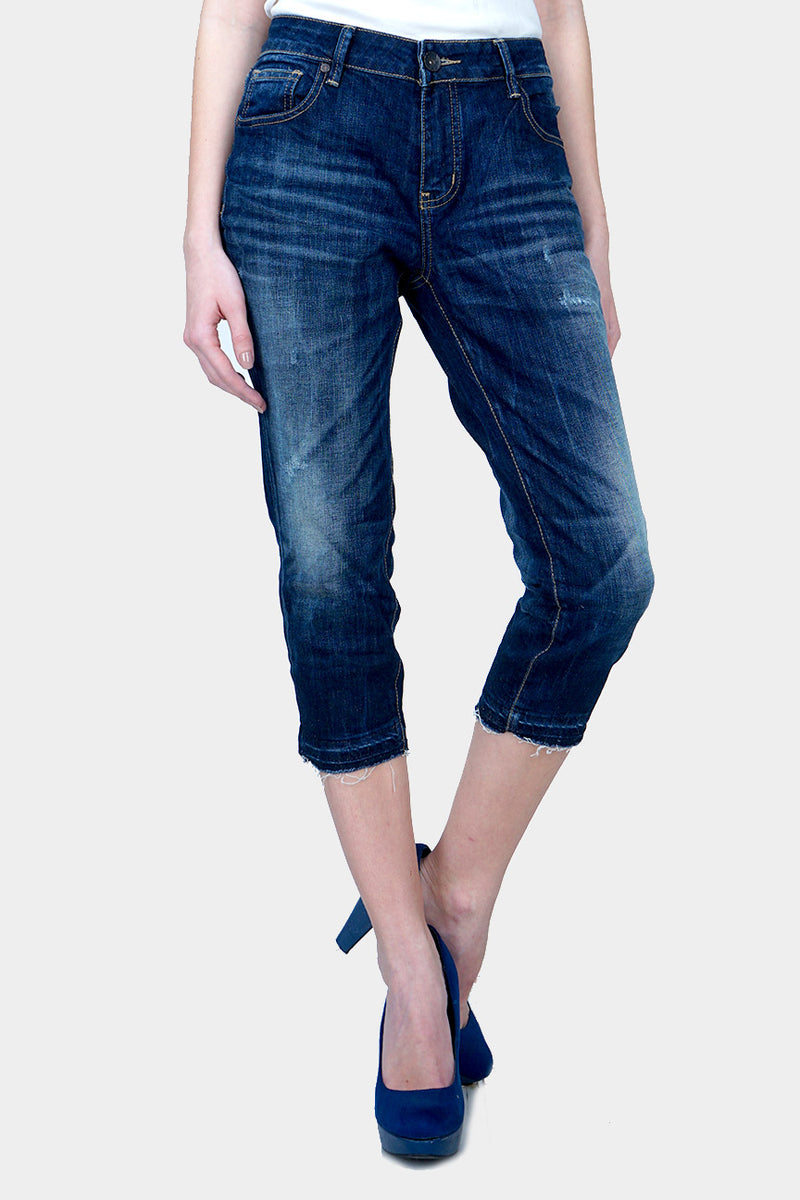 Celana Pendek Denim B02 Series Dark Blue