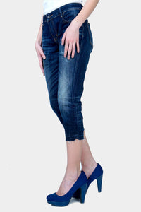 Celana Pendek Denim B02 Series Dark Blue