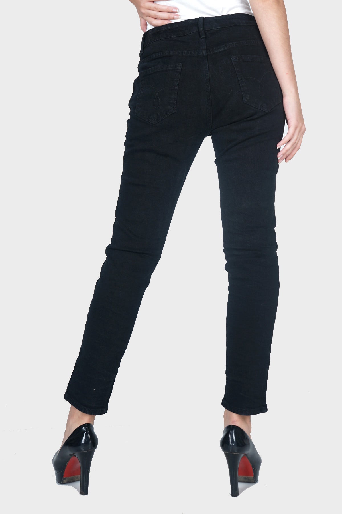 Jeans Skinny 80 Series Black Raw Handmade
