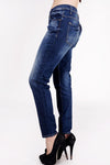 Jeans Skinny C1 Series Medium Blue Raw Handmade