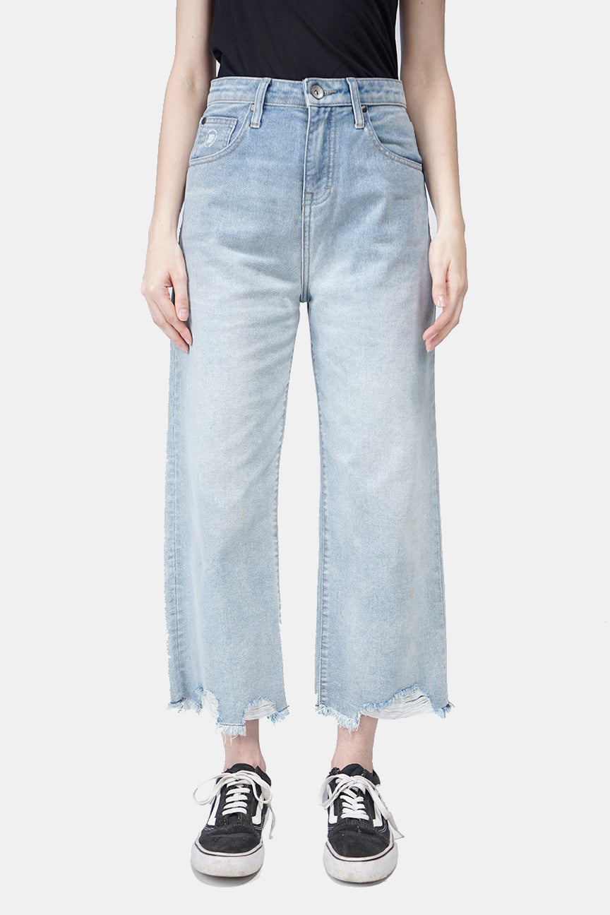 Jeans Wide Leg Hi-Waist F6 Series Light Blue