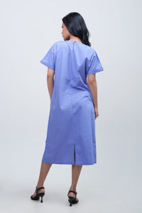 Dress Lengan Pendek Illaria Blue Online
