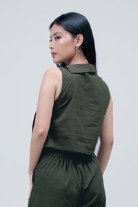Kemeja Tanpa Lengan Enya Top Army