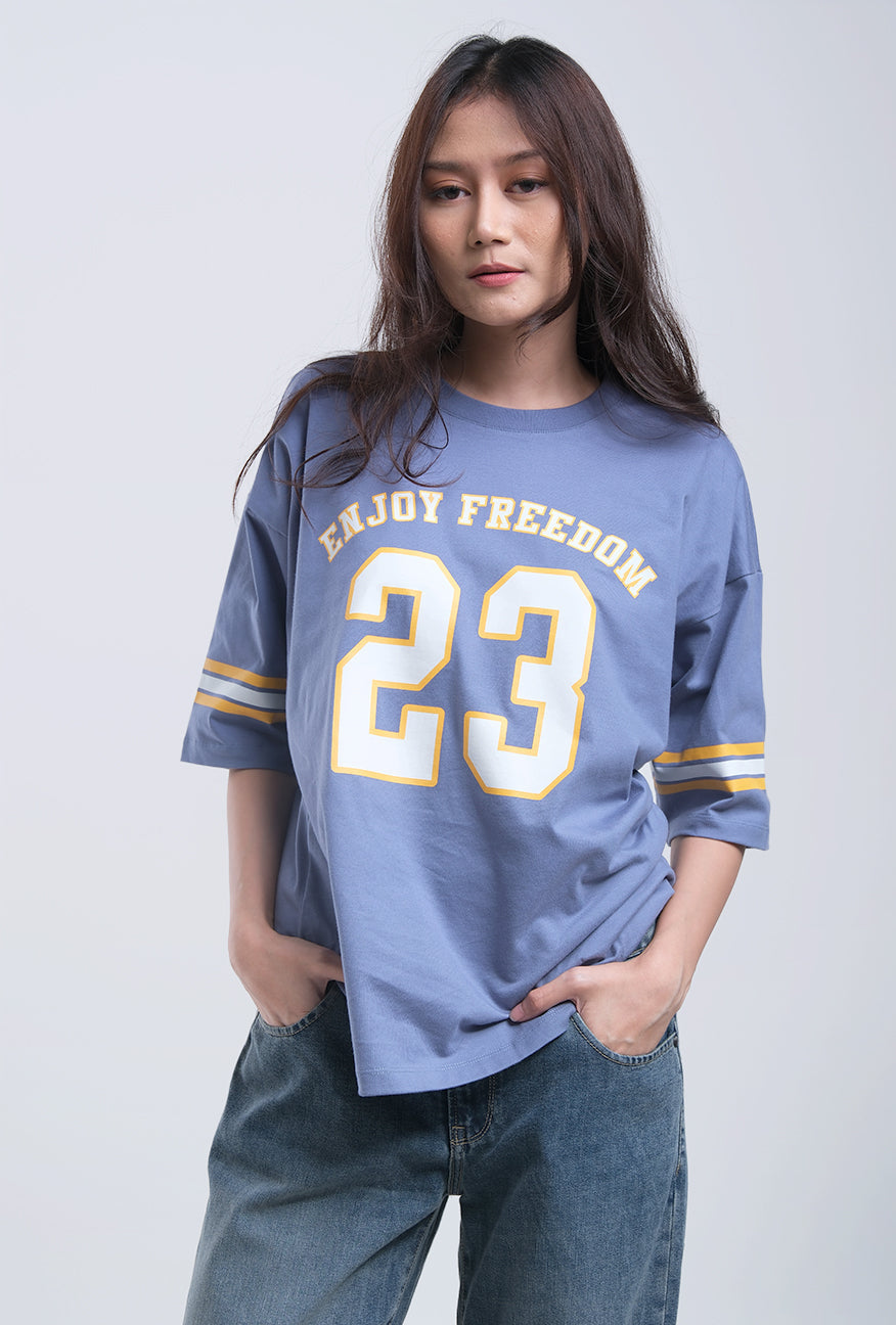 T-Shirt Lengan Pendek Kimora Blue Exclusive Online