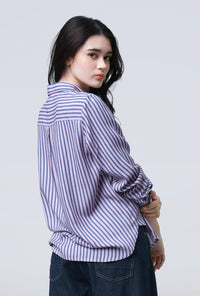Kemeja Dyva Pink Grey