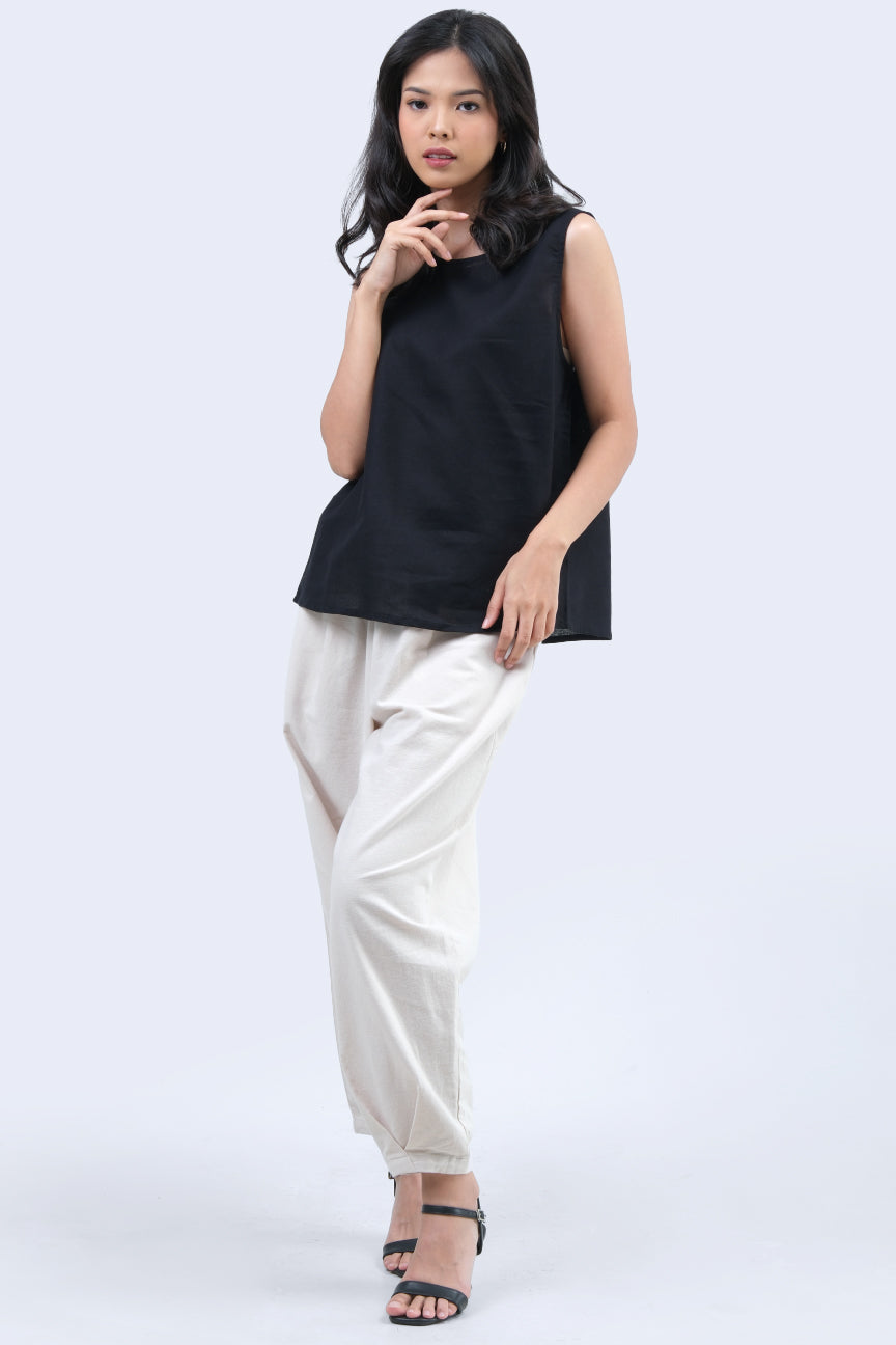 Blouse basic Tanpa Lengan Grachilla Black