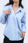 Kemeja Lengan Panjang Elysian Baby Blue