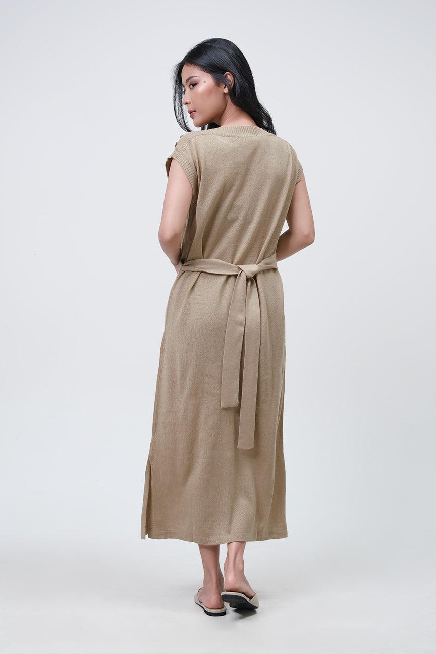 Dress Tanpa Lengan Barenca Khaki Online