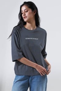 T- Shirt Lengan Pendek Dwyn Dark Grey