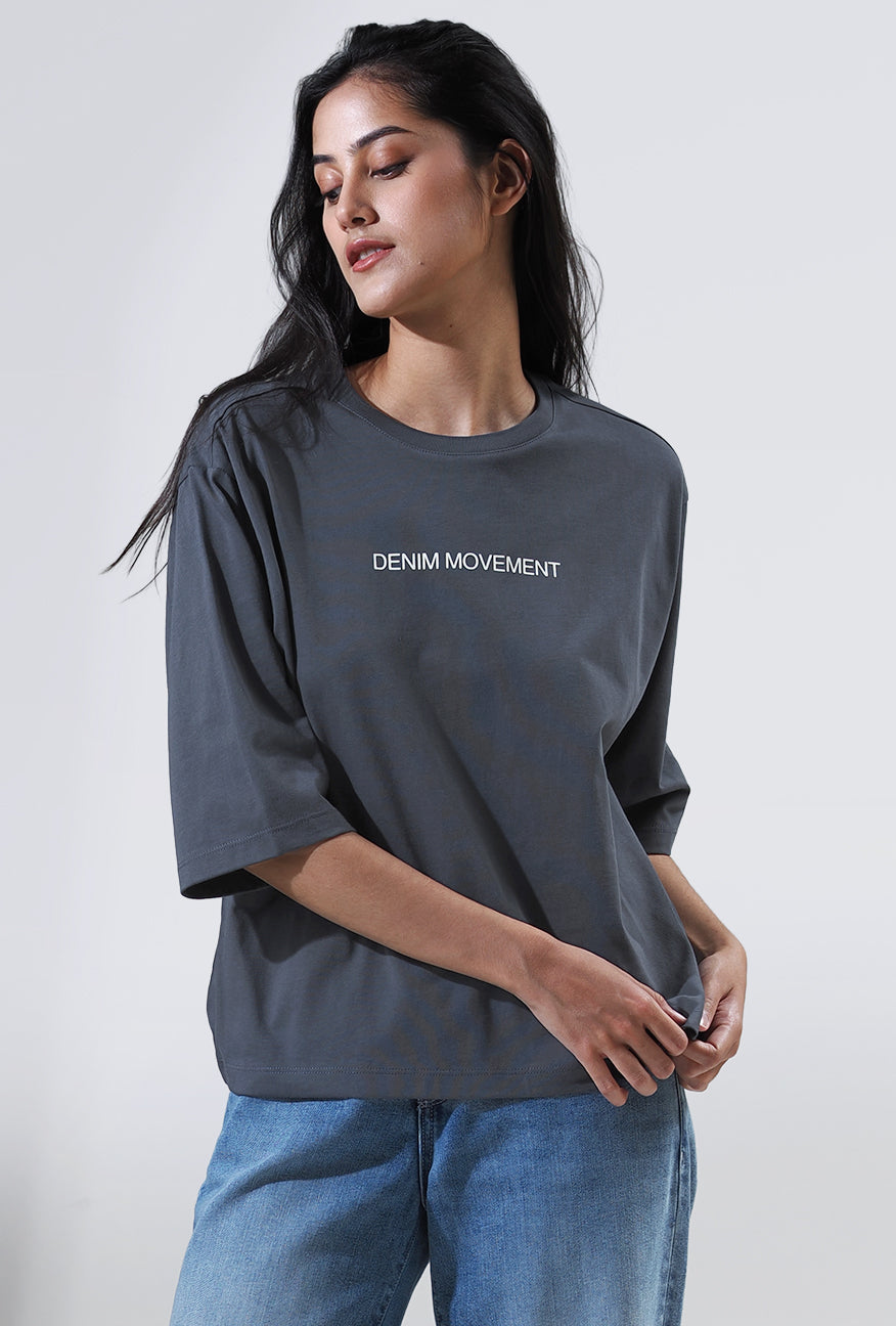 T- Shirt Lengan Pendek Dwyn Dark Grey