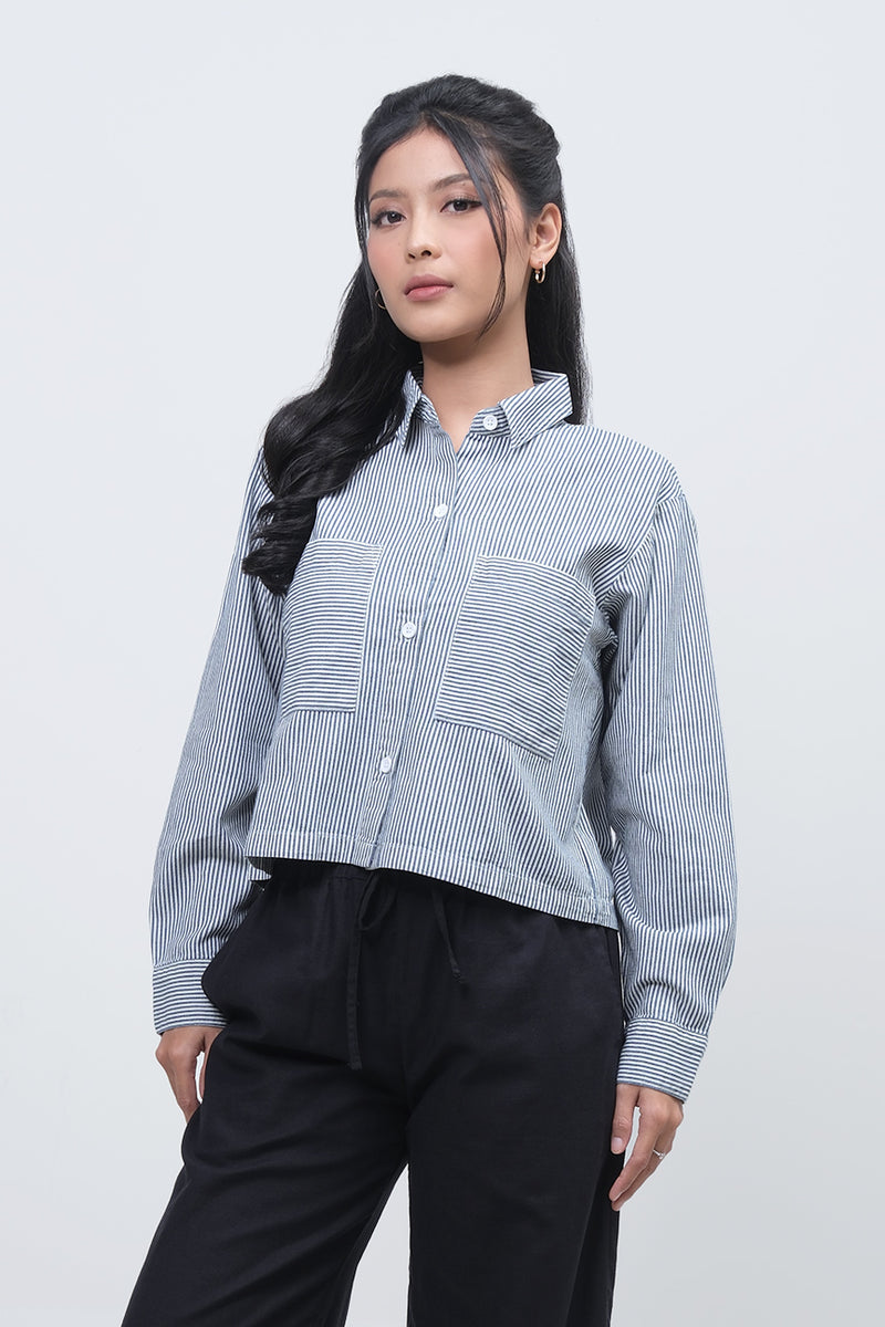 Kemeja Lengan Panjang Angeliqua White